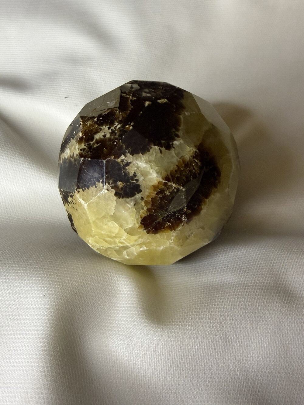 Septarian Diamond Cut Ball Sphere Natural Gemstone Chakra Crystal Home Decor